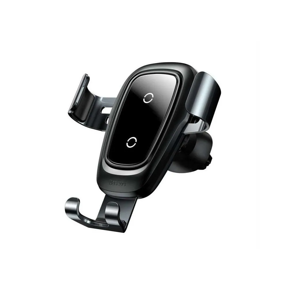 Baseus Metal Wireless Charger Gravity Car Mount for Smartphones, black