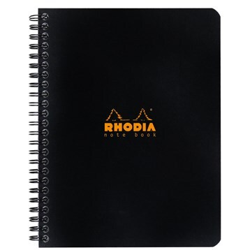Rhodia NoteBook wire black A5+ squared
