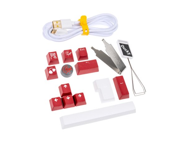 Ducky One 3 Classic Pure White Mini 60% mekaniskt speltangentbord, Cherry MX Silver, ren vit