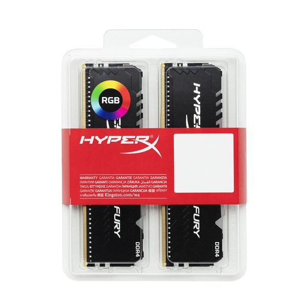 Kingston 32 GB (2 x 16 GB) HyperX Fury RGB, DDR4 3466 MHz - memory