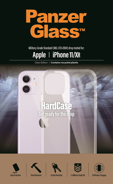 PanzerGlass HardCase, iPhone 11/XR -suojakuori, L&auml;pin&auml;kyv&auml;
