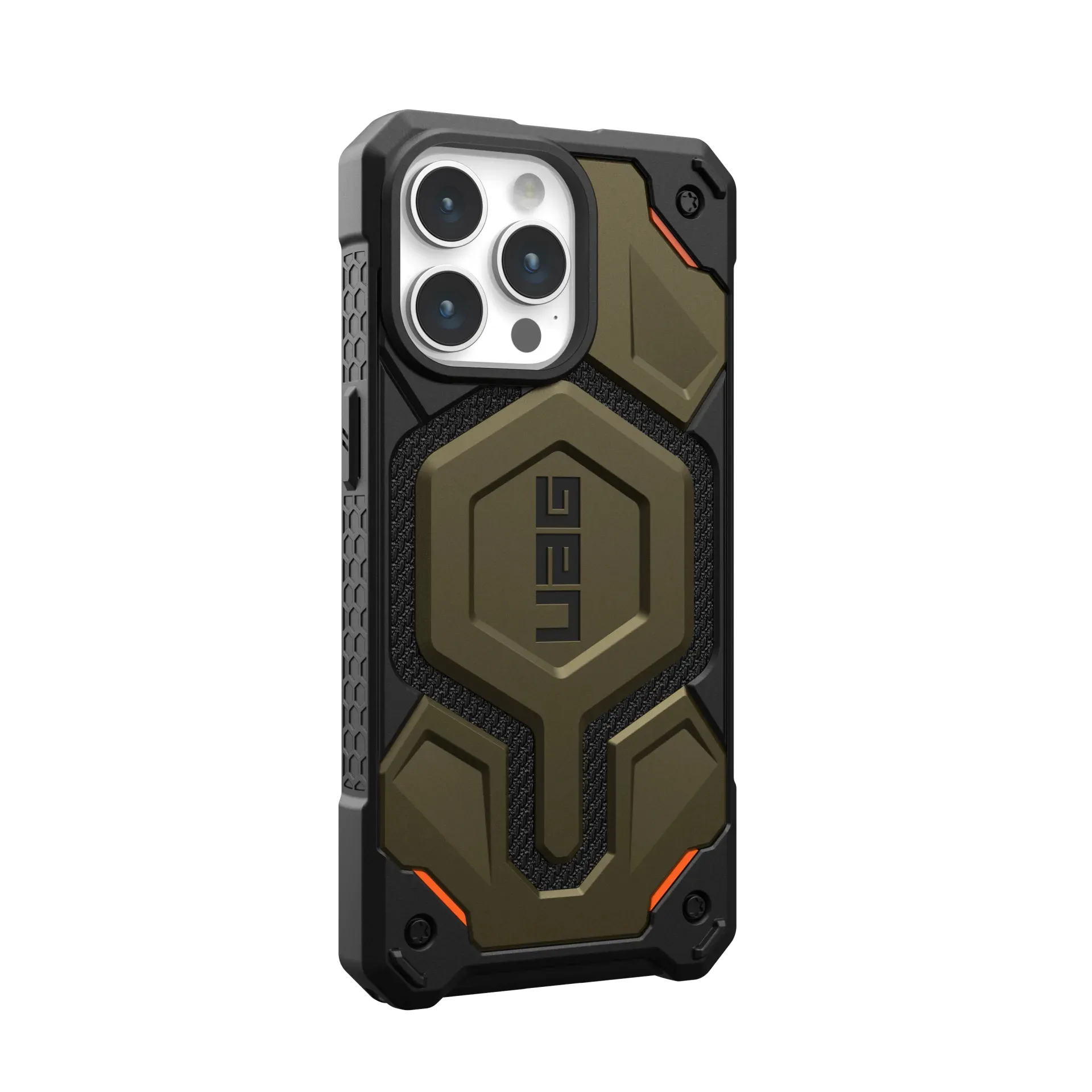 UAG Monarch Pro Kevlar MagSafe, iPhone 15 Pro Max - fodral, Kevlar Element Green