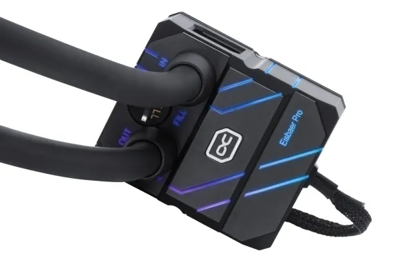 Alphacool Eisbaer Pro HPE Aurora 360mm ARGB -nestej&auml;&auml;hdytin, musta