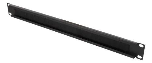 19 kabelgenomföring med borste, metall/nylon, 1U, svart