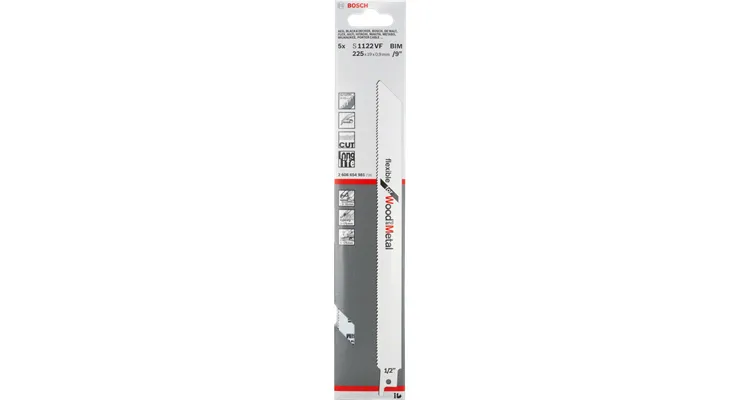Bosch 5 Saber Saw Blades S 1122 VF - 2608654981