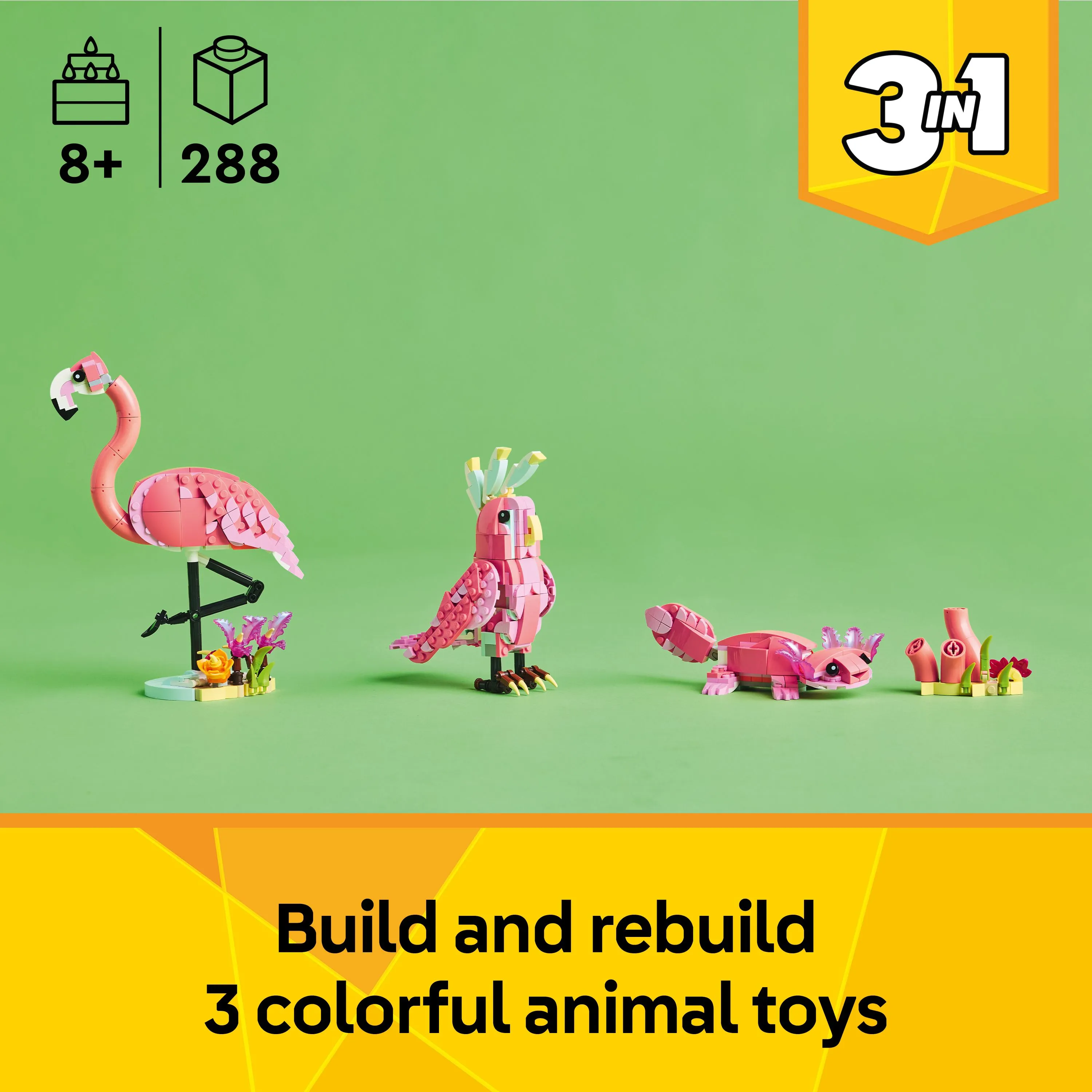 LEGO Creator 3in1 Vilda djur: Rosa flamingo 31170