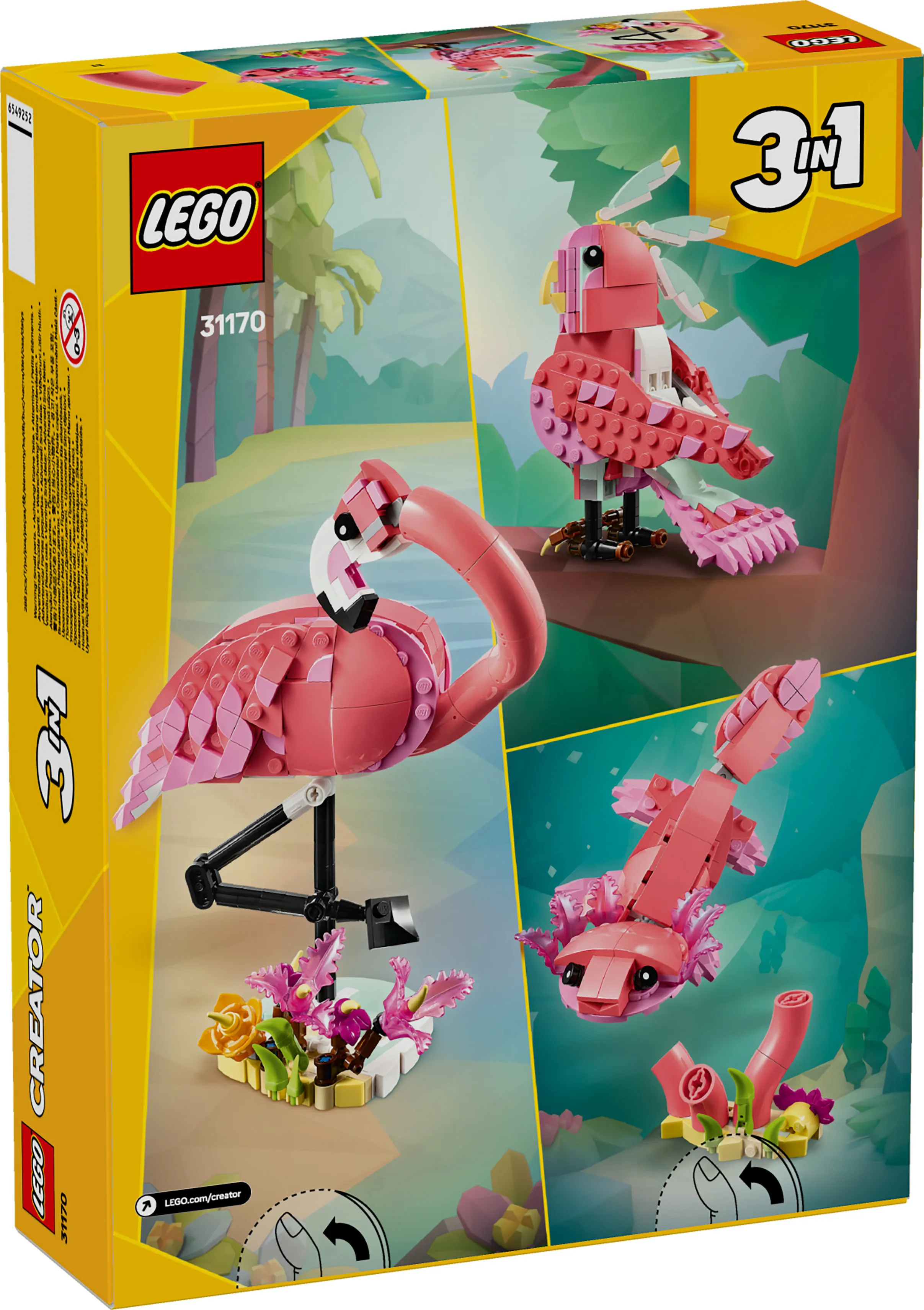 LEGO Creator 3in1 Vilda djur: Rosa flamingo 31170