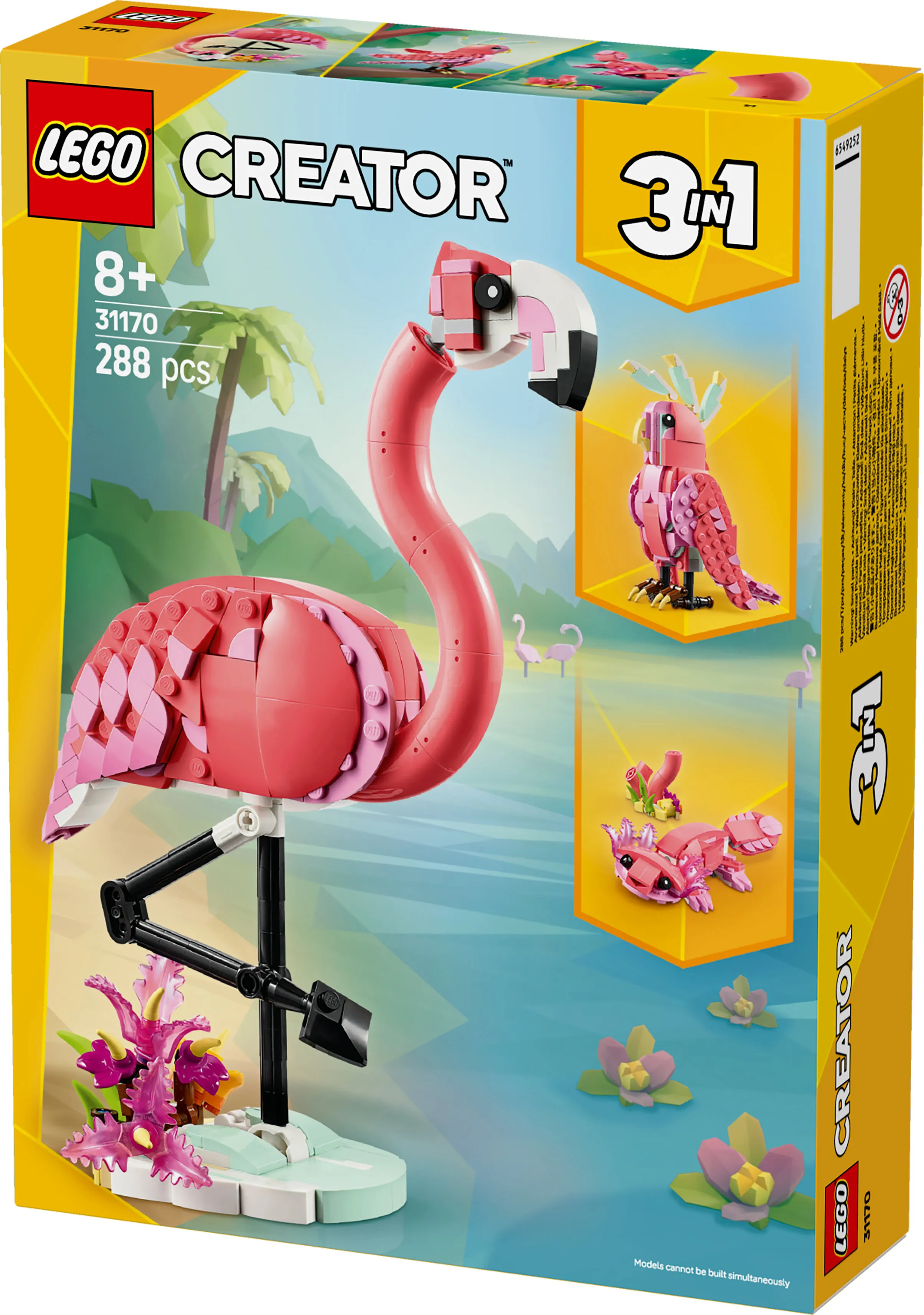 LEGO Creator 3in1 Vilda djur: Rosa flamingo 31170