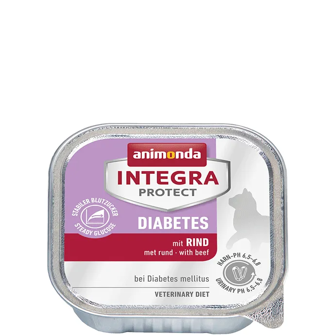 Animonda Integra Protect Diabetes with Beef, Kissan märkäruoka, Adult, 16 x 100 g