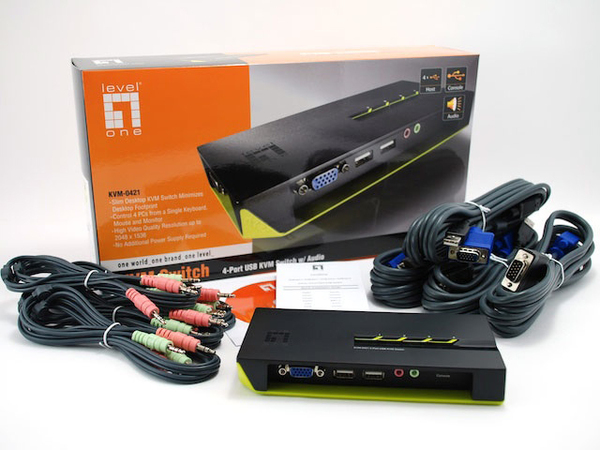 KV04 Port/USB LevelOne KVM-042