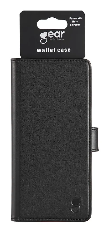GEAR Wallet, Moto G9 Power -lompakkokotelo, Musta