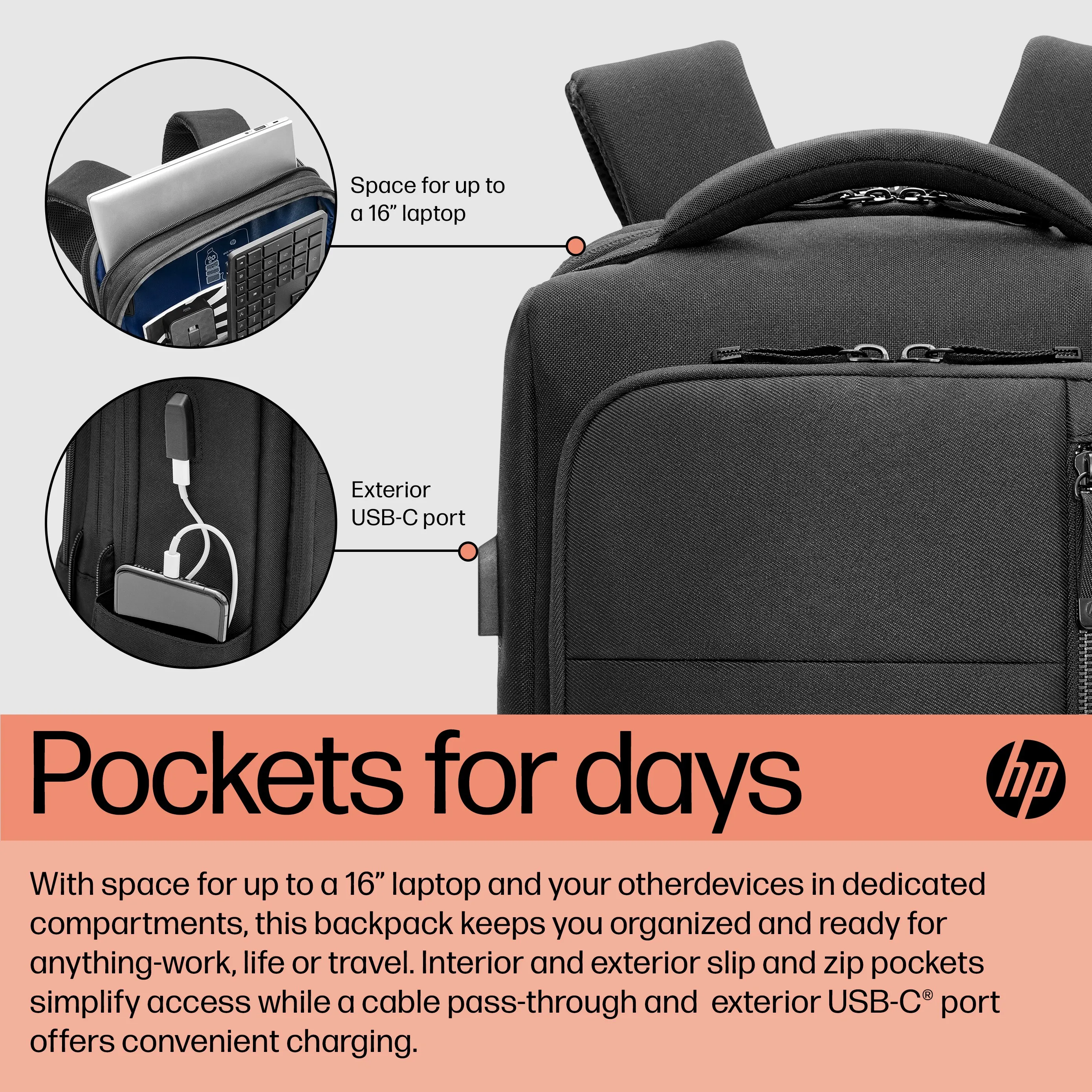 HP Renew Executive - Sylimikron kantoreppu - 16.1&quot; - musta malleihin ZBook Firefly 14 G9 Mobile Workstation, ZBook Fury 16 G9 Mobile Workstation