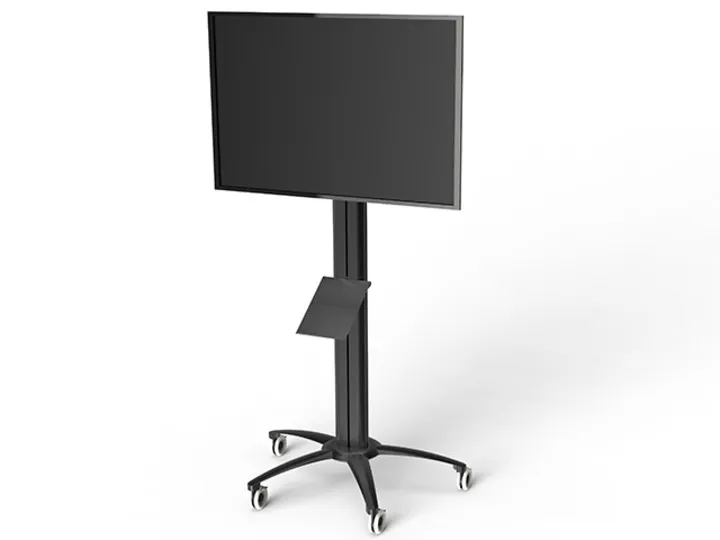 Multibrackets M A4 Broschure Shelf Floorstand - Asennuskomponentti (hylly) - musta - lattiajalustaan asennettava