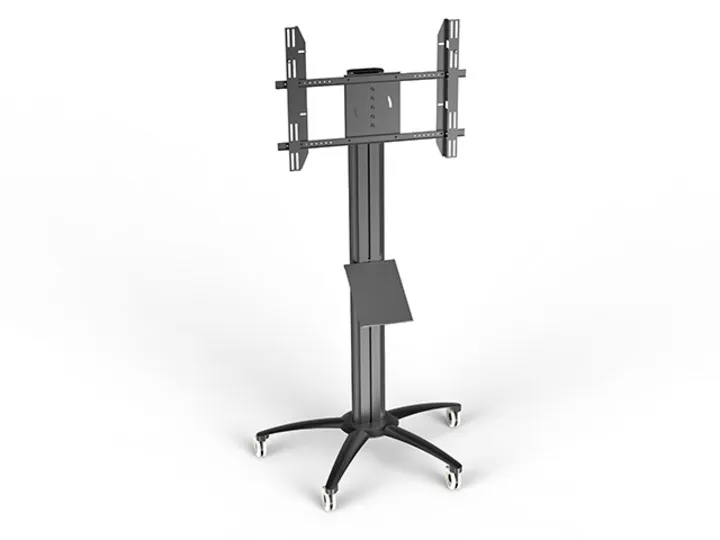 Multibrackets M A4 Broschure Shelf Floorstand - Asennuskomponentti (hylly) - musta - lattiajalustaan asennettava