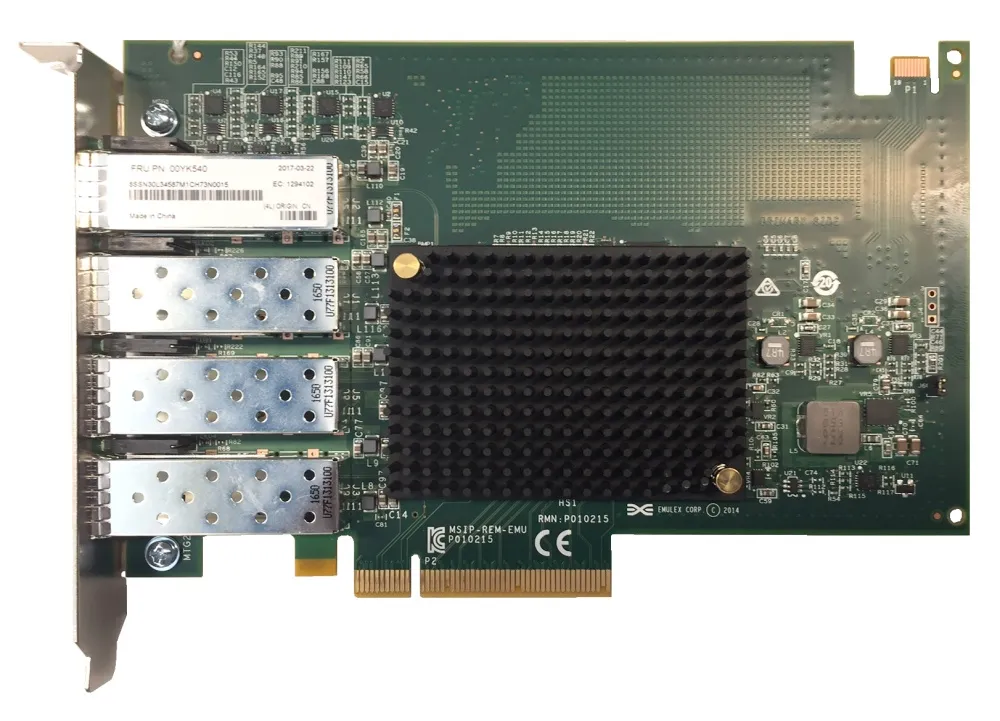 LENOVO THINKSYSTEM EMULEX OCE14104B-NX PCIE 10GB 4-PORT SFP+ ETHERNET ADAPTER