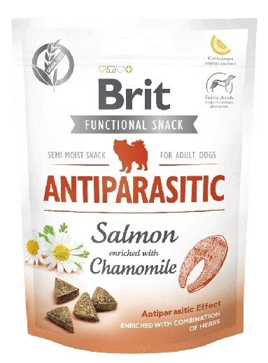 Brit Care Functional Snack Antiparasitic Salmon, Adult, Viljaton, 150 g