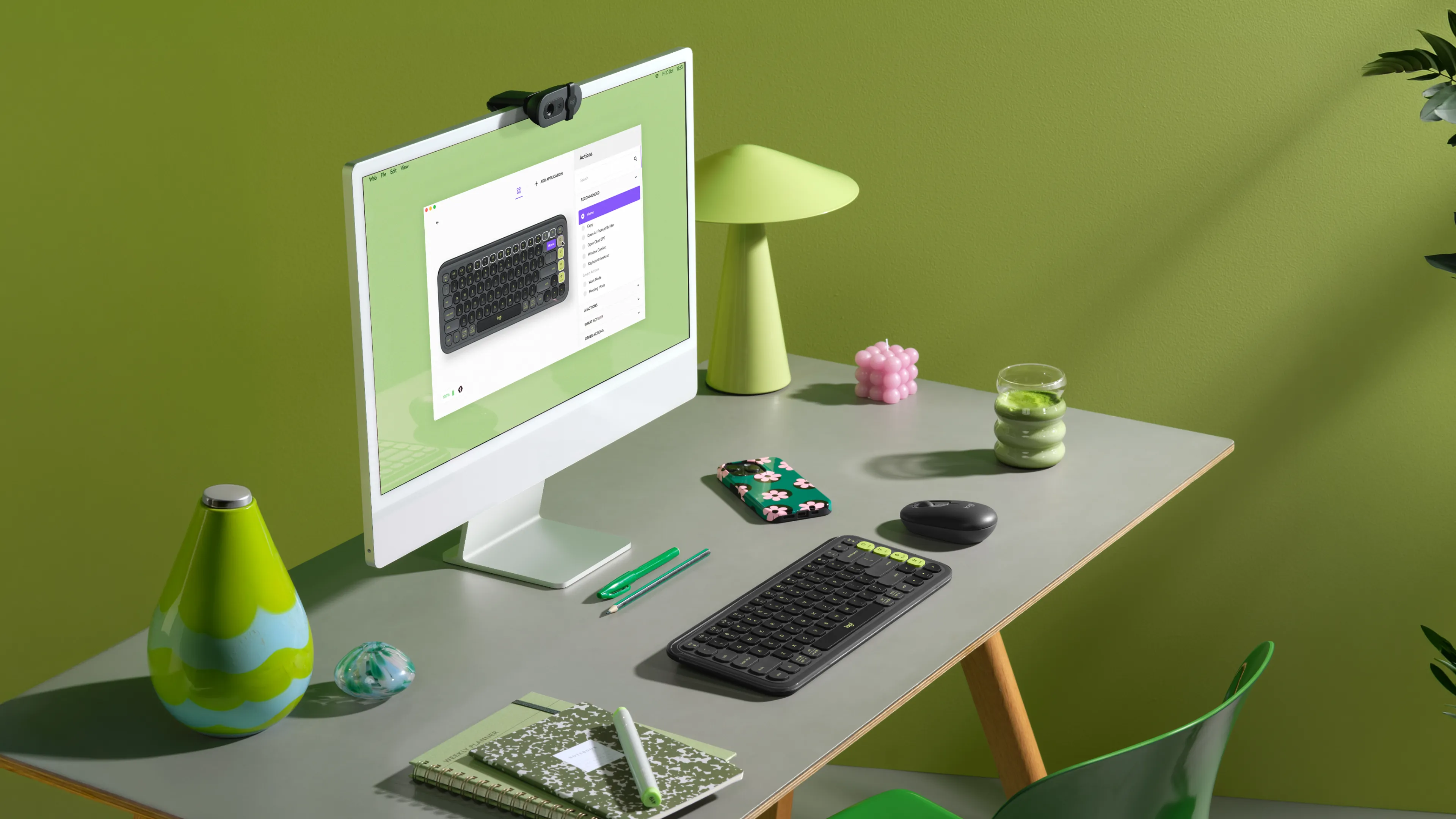 Logitech POP Icon Keys tr&aring;dl&ouml;st tangentbord, grafit