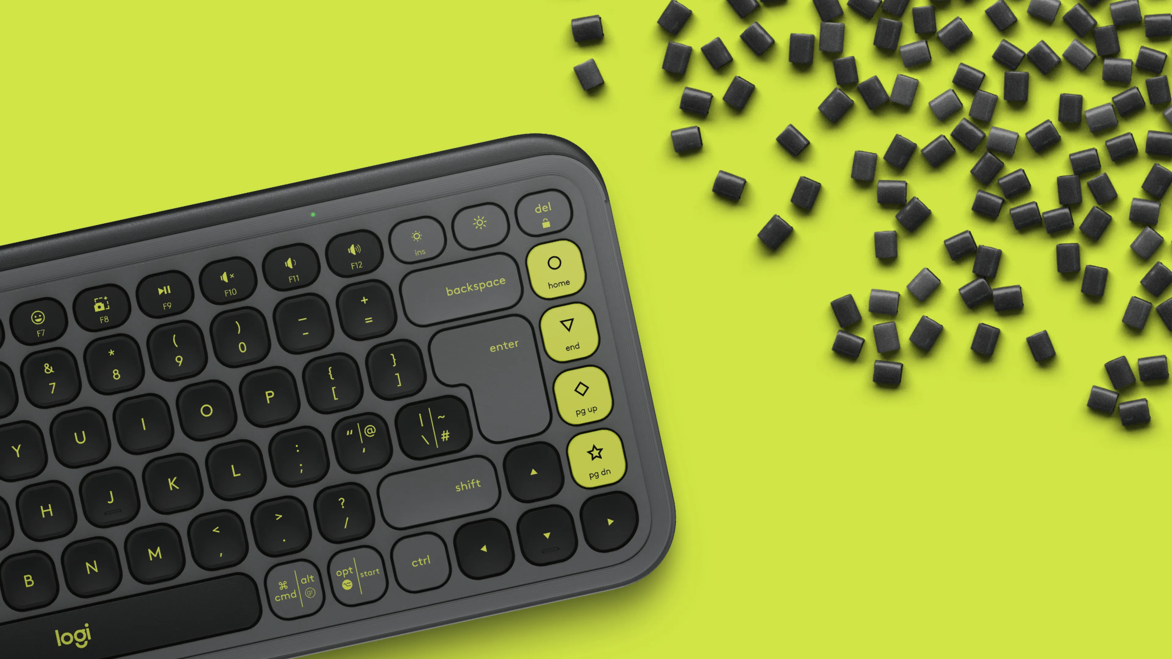 Logitech POP Icon Keys tr&aring;dl&ouml;st tangentbord, grafit