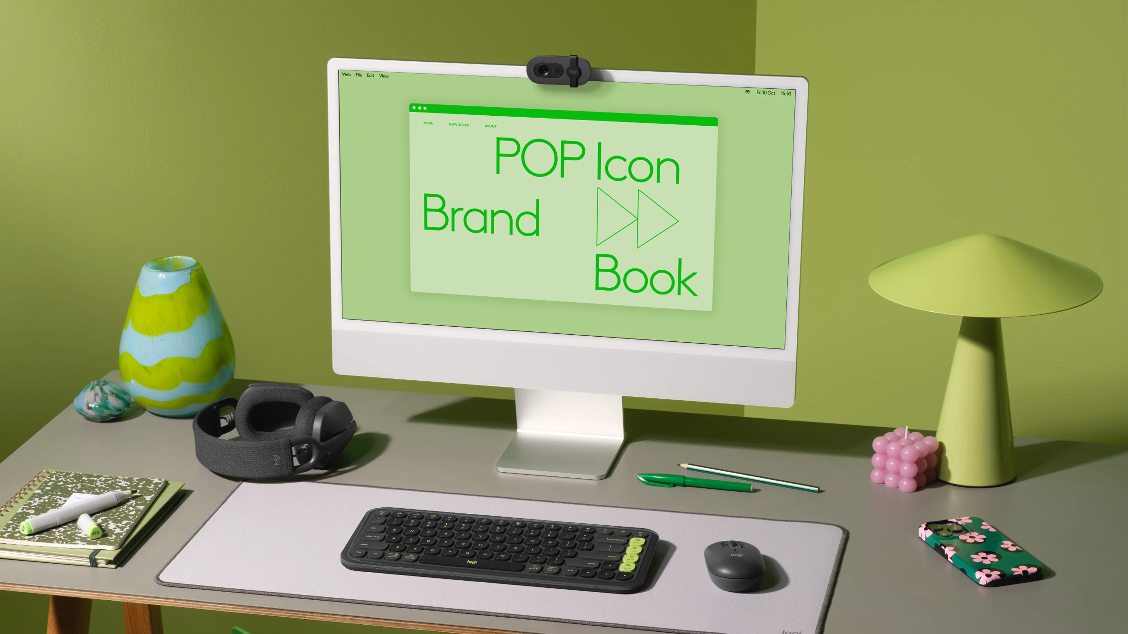 Logitech POP Icon Keys tr&aring;dl&ouml;st tangentbord, grafit
