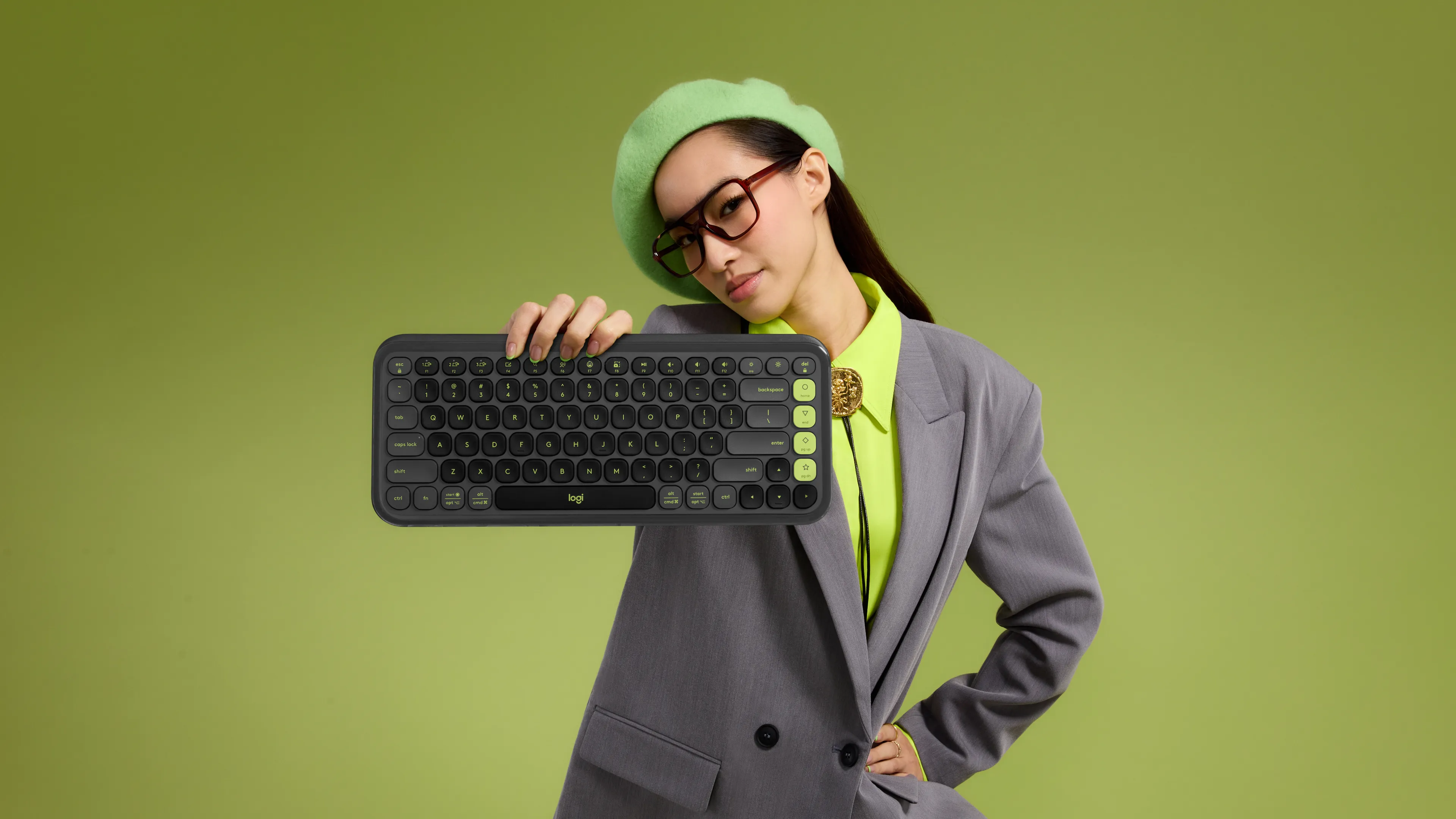 Logitech POP Icon Keys tr&aring;dl&ouml;st tangentbord, grafit