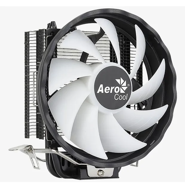 Aerocool PGS Rave 3 FRGB PWM 4P, 120 mm ARGB CPU Cooler, Black