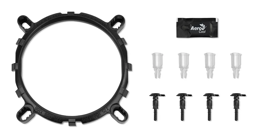 Aerocool PGS Rave 3 FRGB PWM 4P, 120 mm ARGB -prosessorij&auml;&auml;hdytin, musta