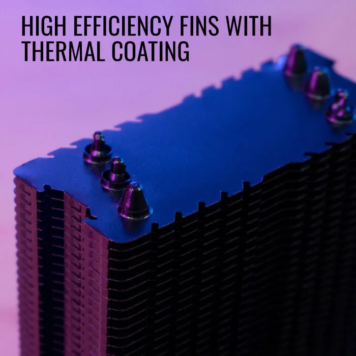 Aerocool PGS Rave 3 FRGB PWM 4P, 120 mm ARGB CPU Cooler, Black