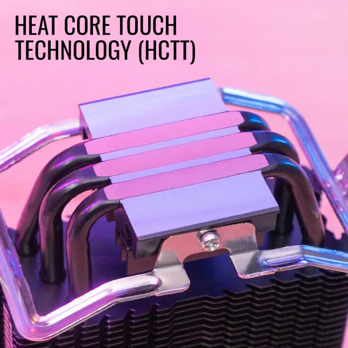 Aerocool PGS Rave 3 FRGB PWM 4P, 120 mm ARGB CPU Cooler, Black