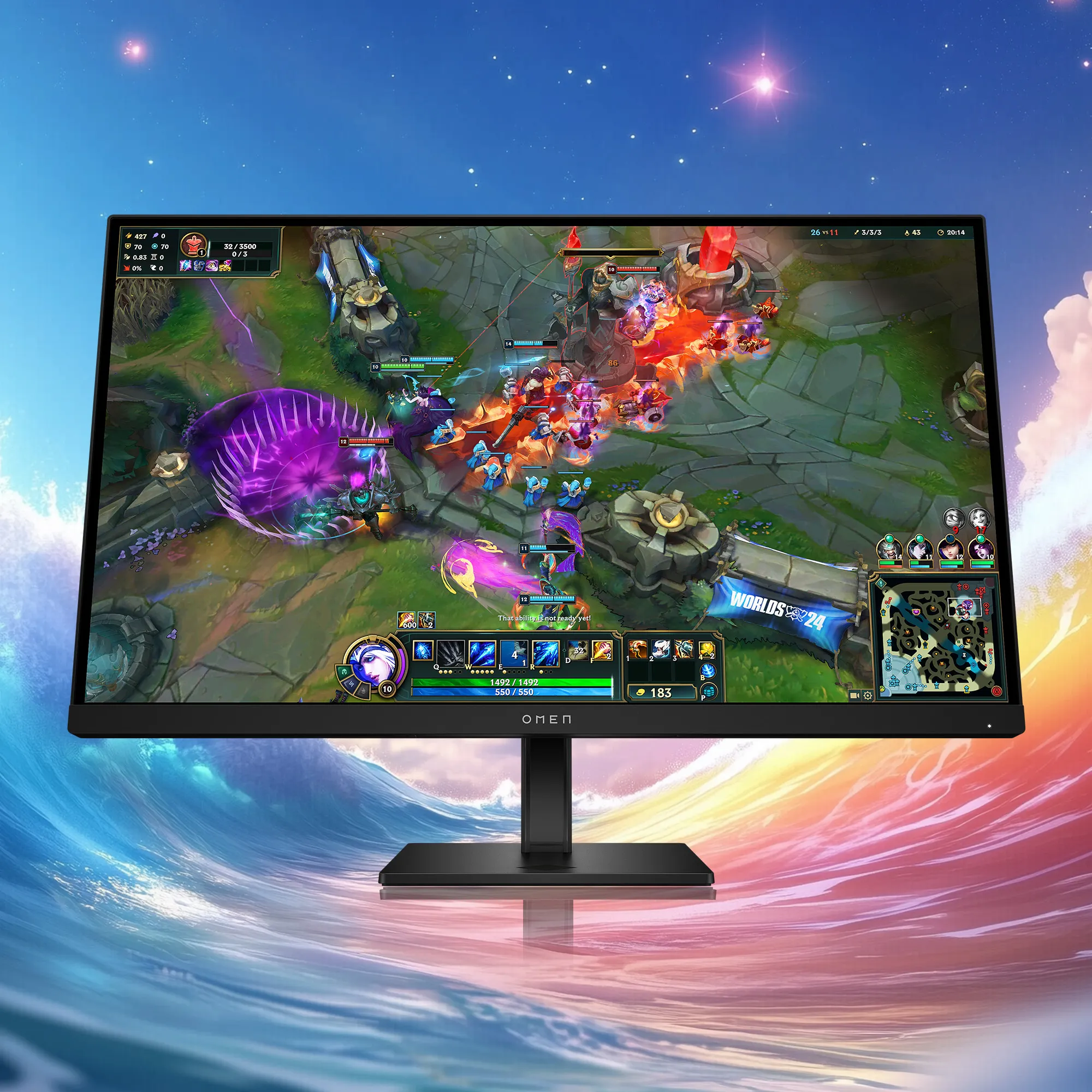 HP OMEN 27qs G2 27" QHD, IPS, 280Hz, HDR gamingsk&auml;rm