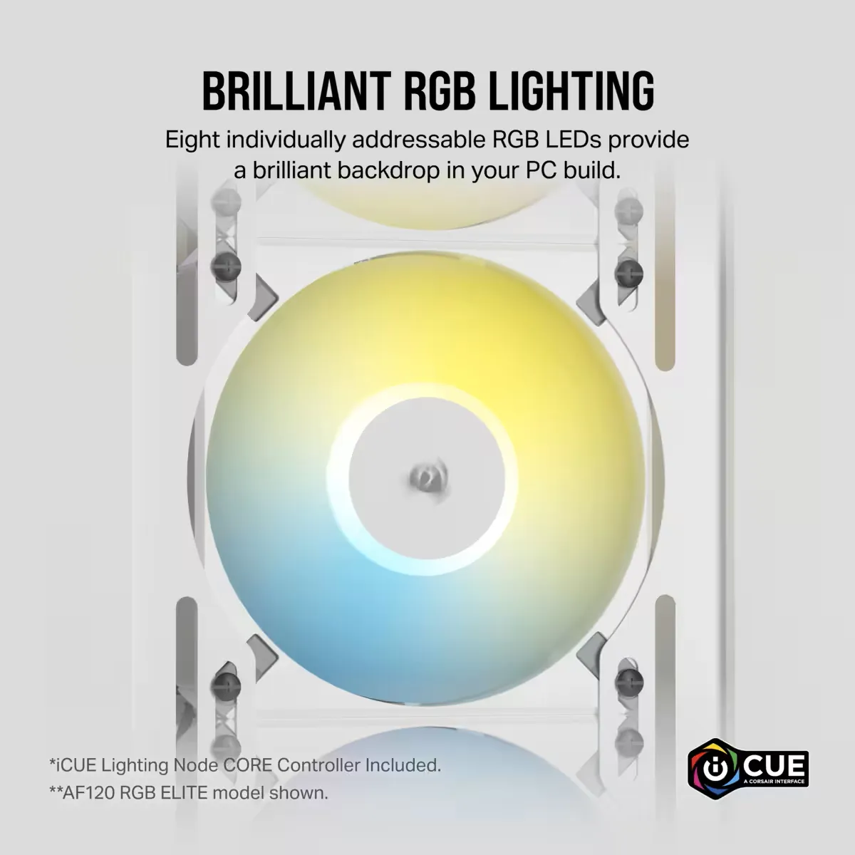 Corsair AF120 RGB Slim White Dual Pack, w/ Lightning Node Core