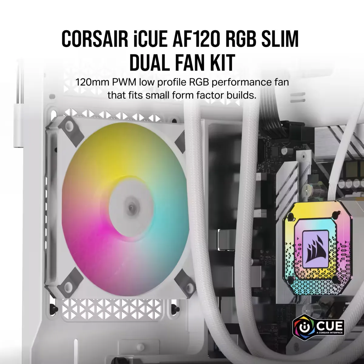 Corsair AF120 RGB Slim White Dual Pack, w/ Lightning Node Core