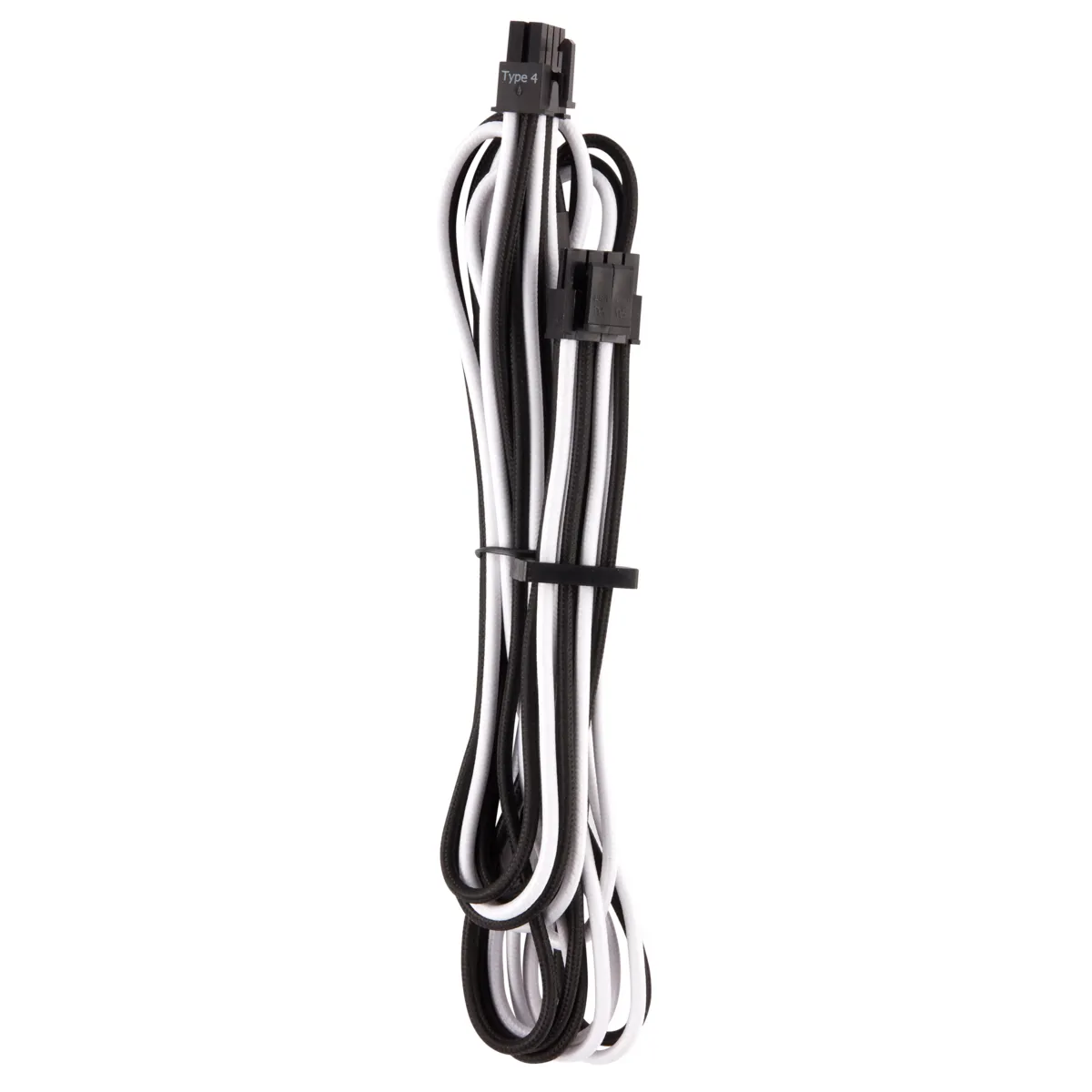Cors. EPS12V CPU Cable Gen 4 Indiv. Sleeved, Type 4, WT/BK
