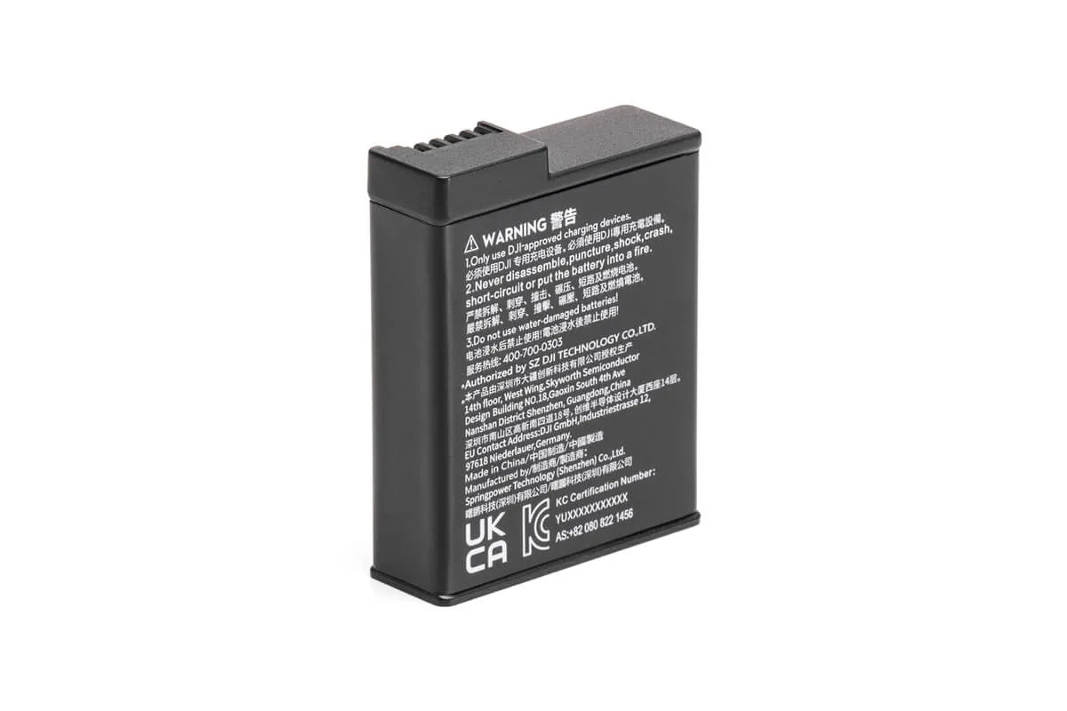 DJI Osmo Action 3, Extreme Battery