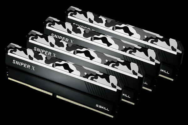 G.SKILL Sniper X 32GB (4 x 8GB) DDR4 3000 MHz, CL16 Memory, Urban Camo (XMP)