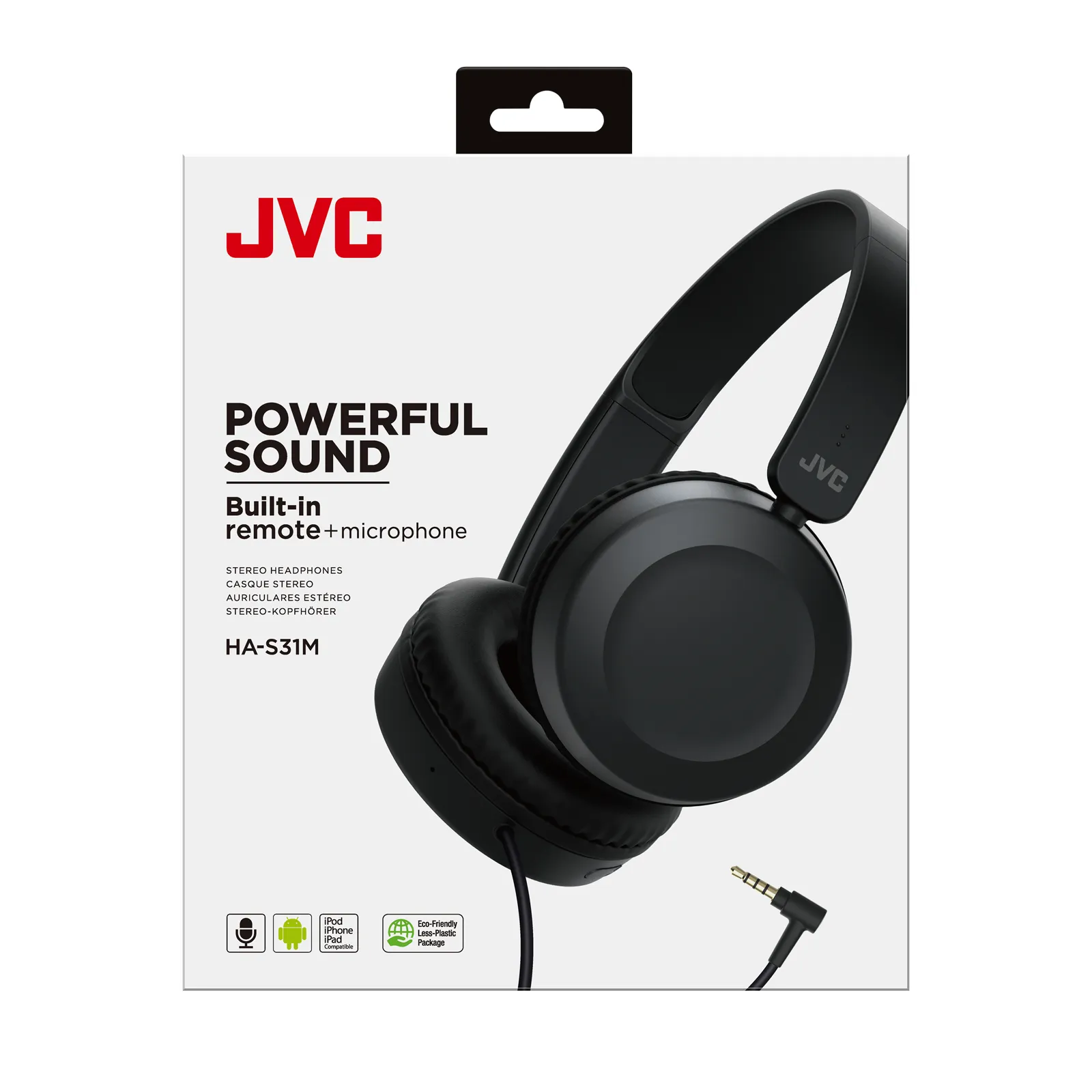 JVC HAS31 -kuulokkeet, musta
