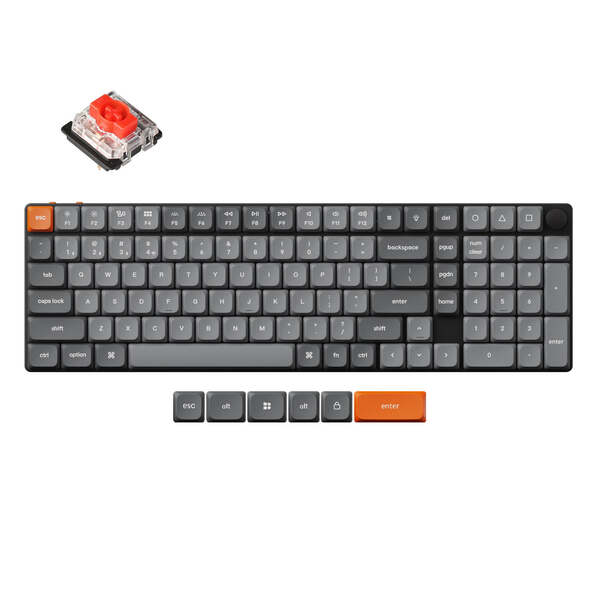 Keychron K17 MAX TriMode Hot Swap QMK/VIA Gateron Low Profile Red - trådlös tangentbord