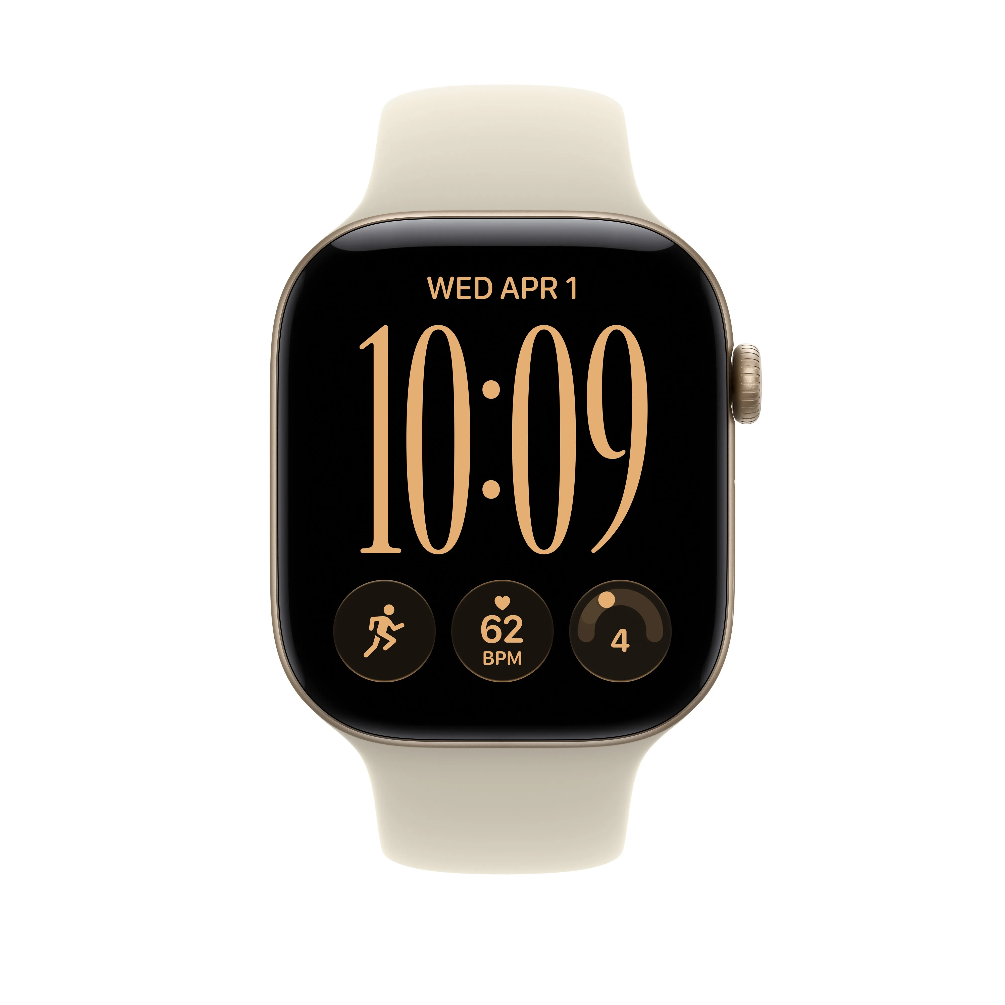 Apple Watch 46 mm -urheiluranneke, hiekanv&auml;rinen, M/L
