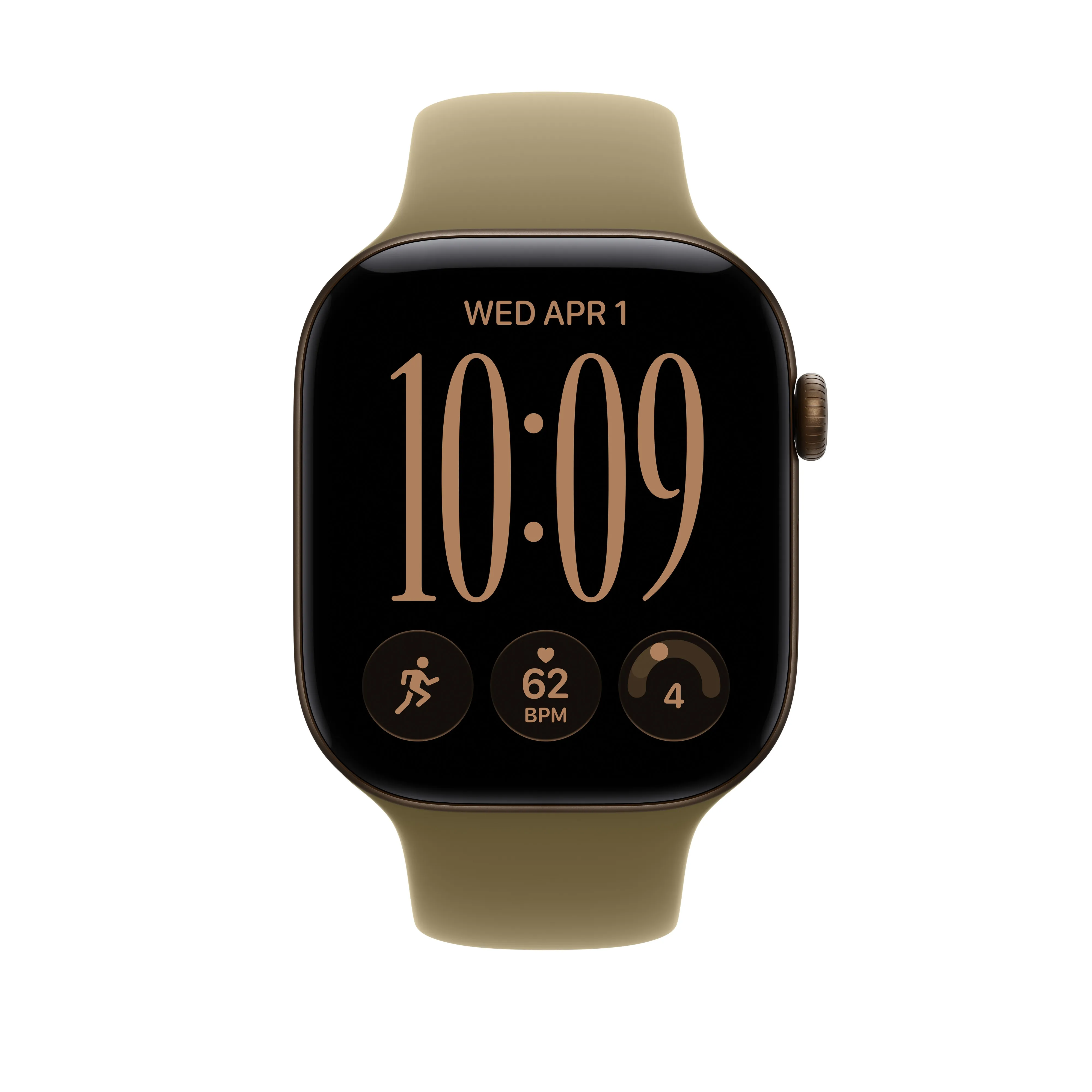 Apple Watch 46 mm -urheiluranneke, oliivinvihre&auml;, M/L