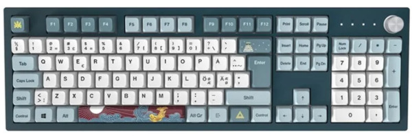 MONTECH MKey Freedom -mekaaninen ergonominen pelin&auml;pp&auml;imist&ouml;, Gateron G Pro 2.0 Brown