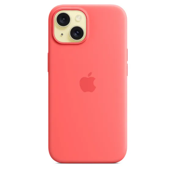 Apple iPhone 15, MagSafe - silicone case, Guava