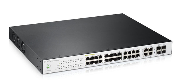 ZYXEL NSW100-28P, NEBULA CLOUD MANAGED 24 PORT 375W POE+ SWITCH, 24X 1G + 4X 1G  UPLINK  INC. 1 YEAR PROFESSIONAL PACK