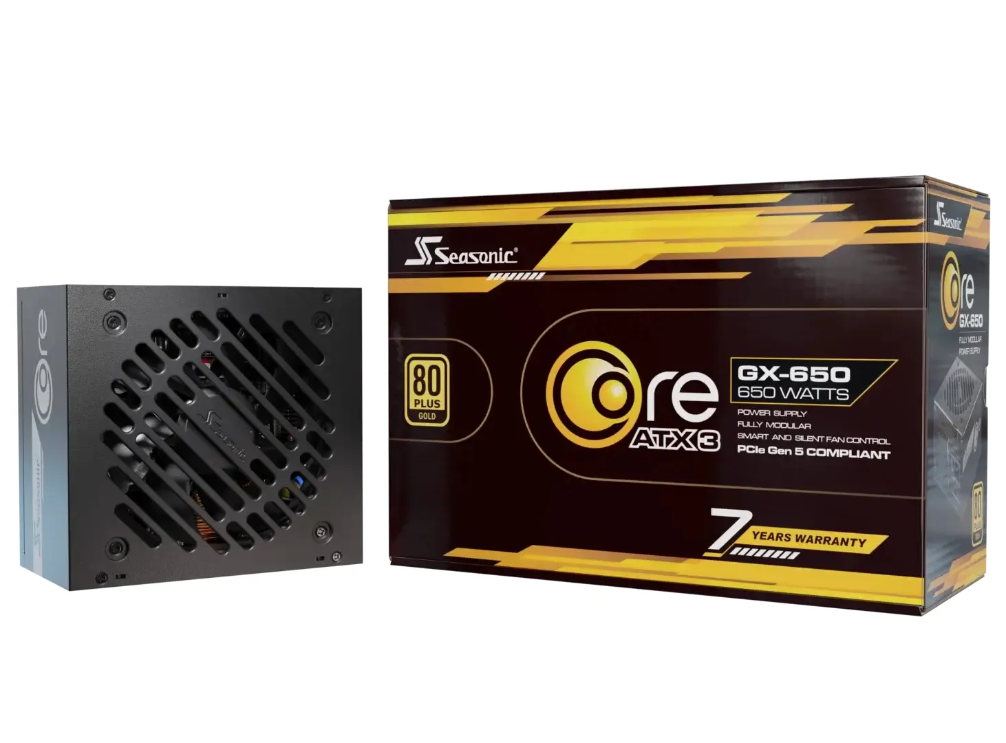 Seasonic CORE GC-650 650W -virtal&auml;hde, 80 Plus Gold