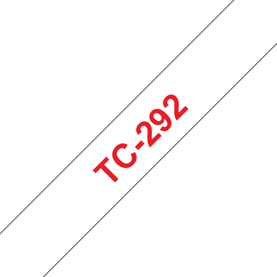 TC 9mm Red on white tape