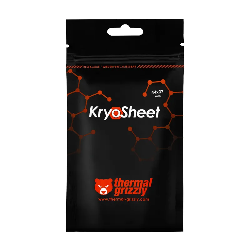Thermal Grizzly KryoSheet TG-KS-44-37 44 x 37 x 0.2mm Thermal Pad, Anthracite