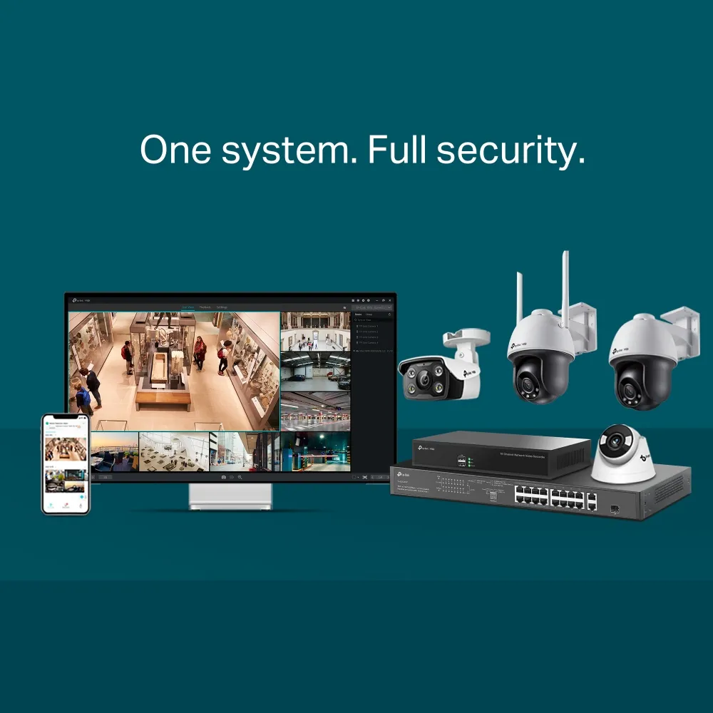 TP-Link VIGI C540 (4mm) 4MP Outdoor - Network security camera, Black, White
