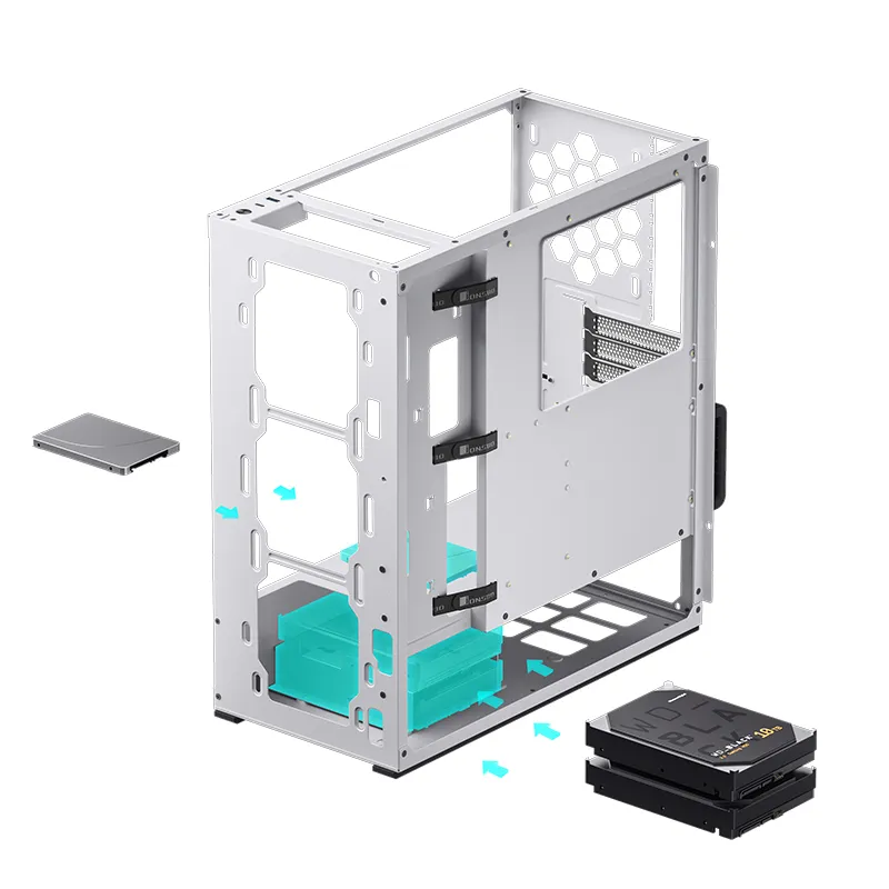 Jonsbo VR4, Full Mesh - midi case, white