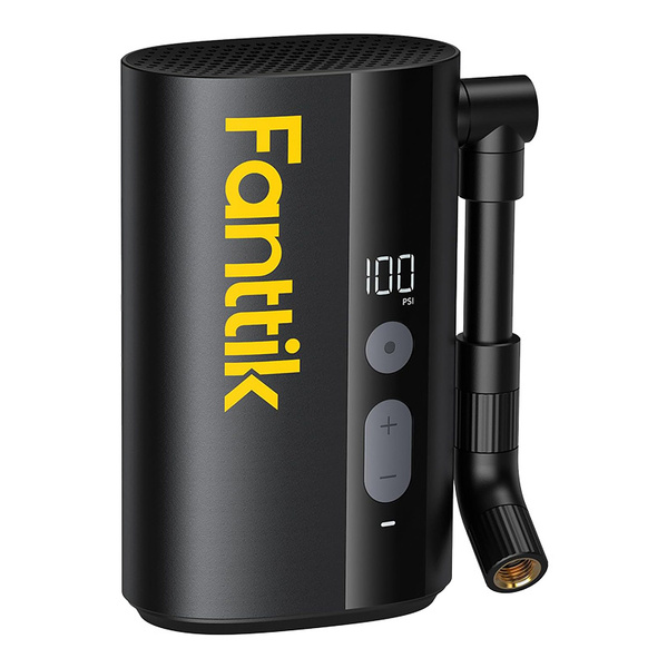 FANTTIK X9Ace Portable Electric Bicycle Pump, Black and Yellow