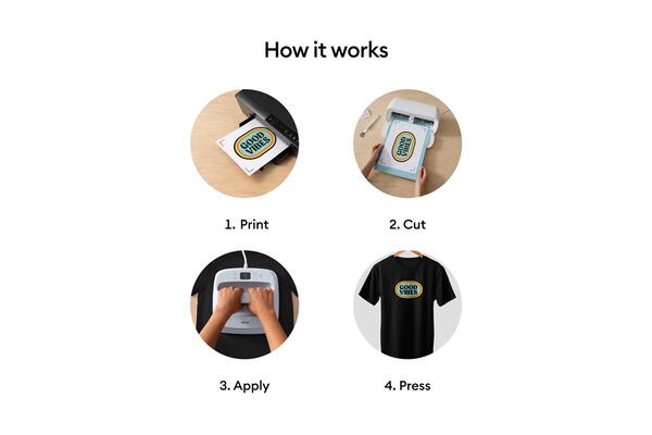 Cricut Joy Xtra Printable Iron-on Dark Fabric 3-pack A4