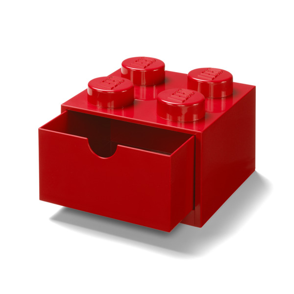 Room Copenhagen LEGO Desk Drawer 4 , storage box (red, knobs)