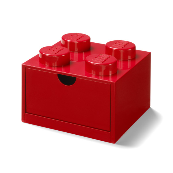 Room Copenhagen LEGO Desk Drawer 4 , storage box (red, knobs)